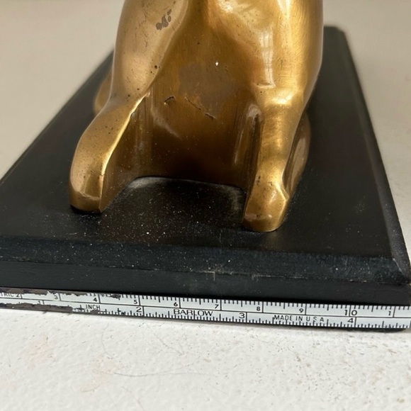 Vintage Midcentury Brass Big Horn Ram Gazelle Antelope Statue Sculpture - Picture 13 of 13